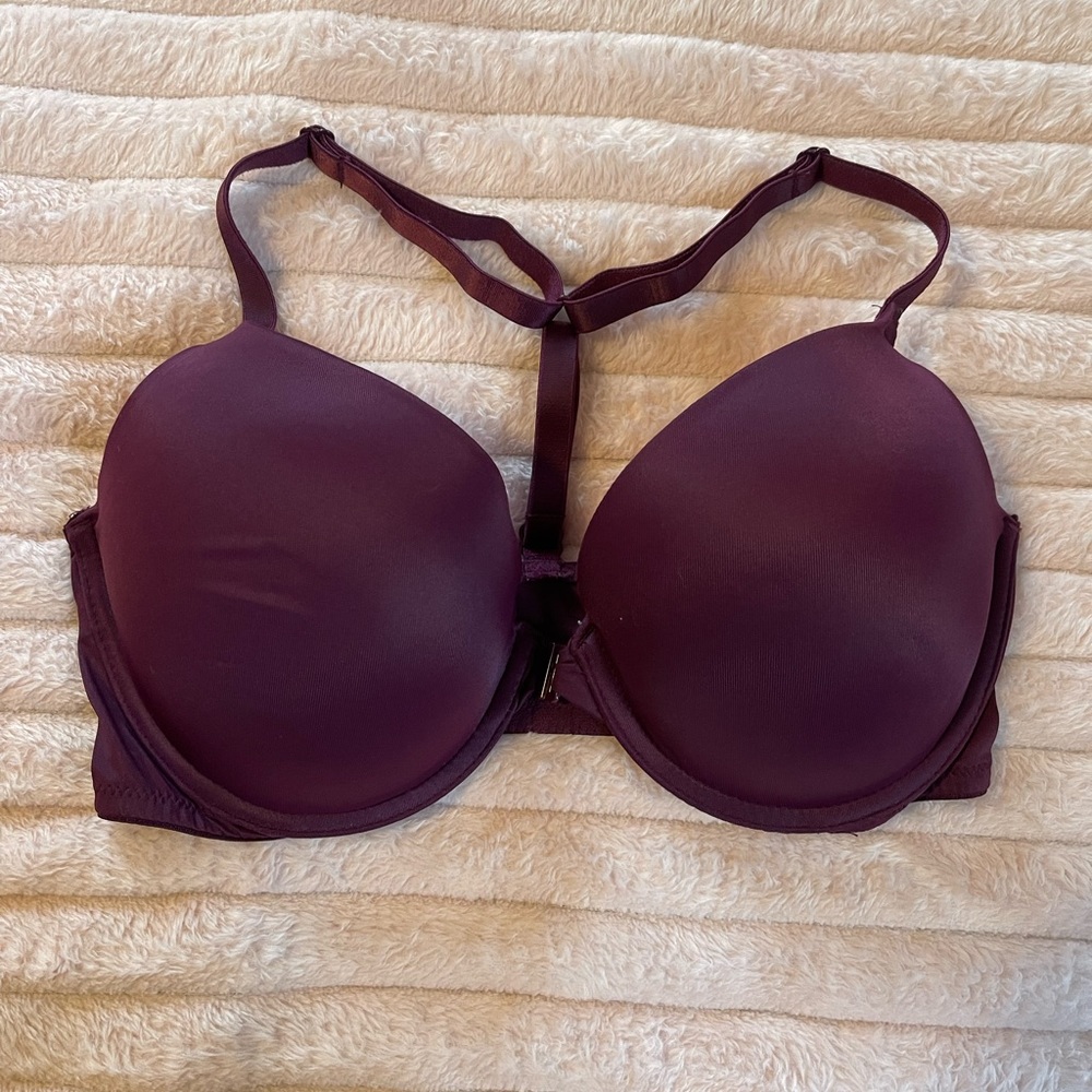 VS pink maroon bra